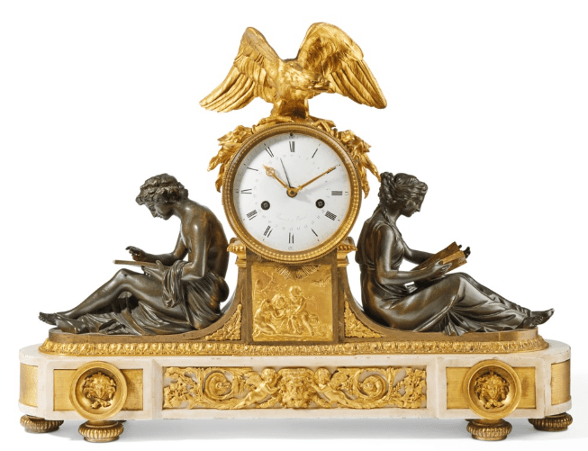 French clock antique old clockmaker