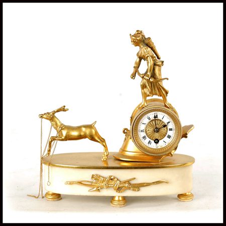 French mantel clock - Late 1800's French Chariot