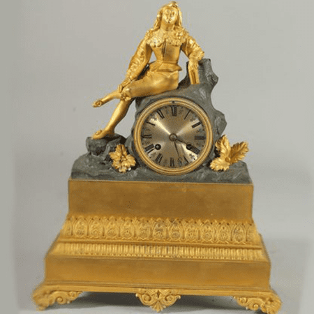 Gilded Shelf Clock by Gailly - French mantel clock