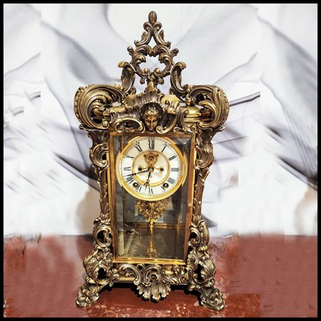 Ansonia Apex in Syrian Bronze. Antique clock.