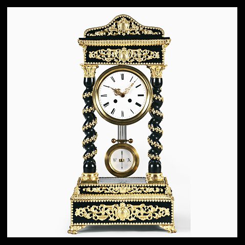Magnificent French Portico Clock by Vicente.
