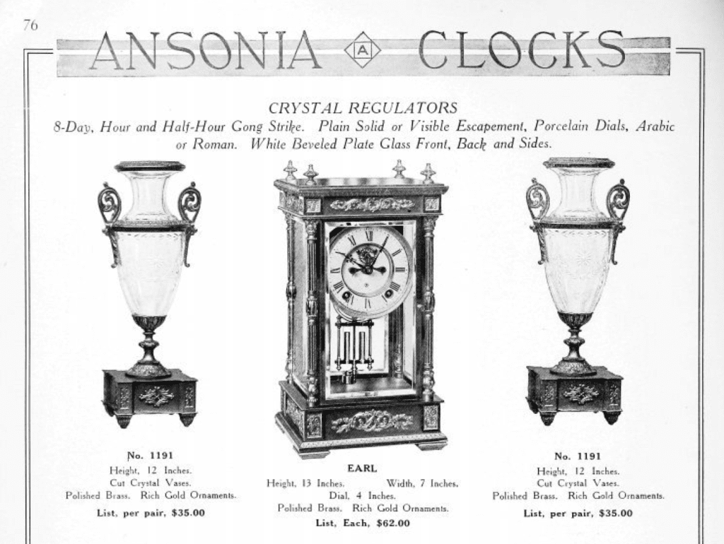 american antique clock - Ansonia Clocks