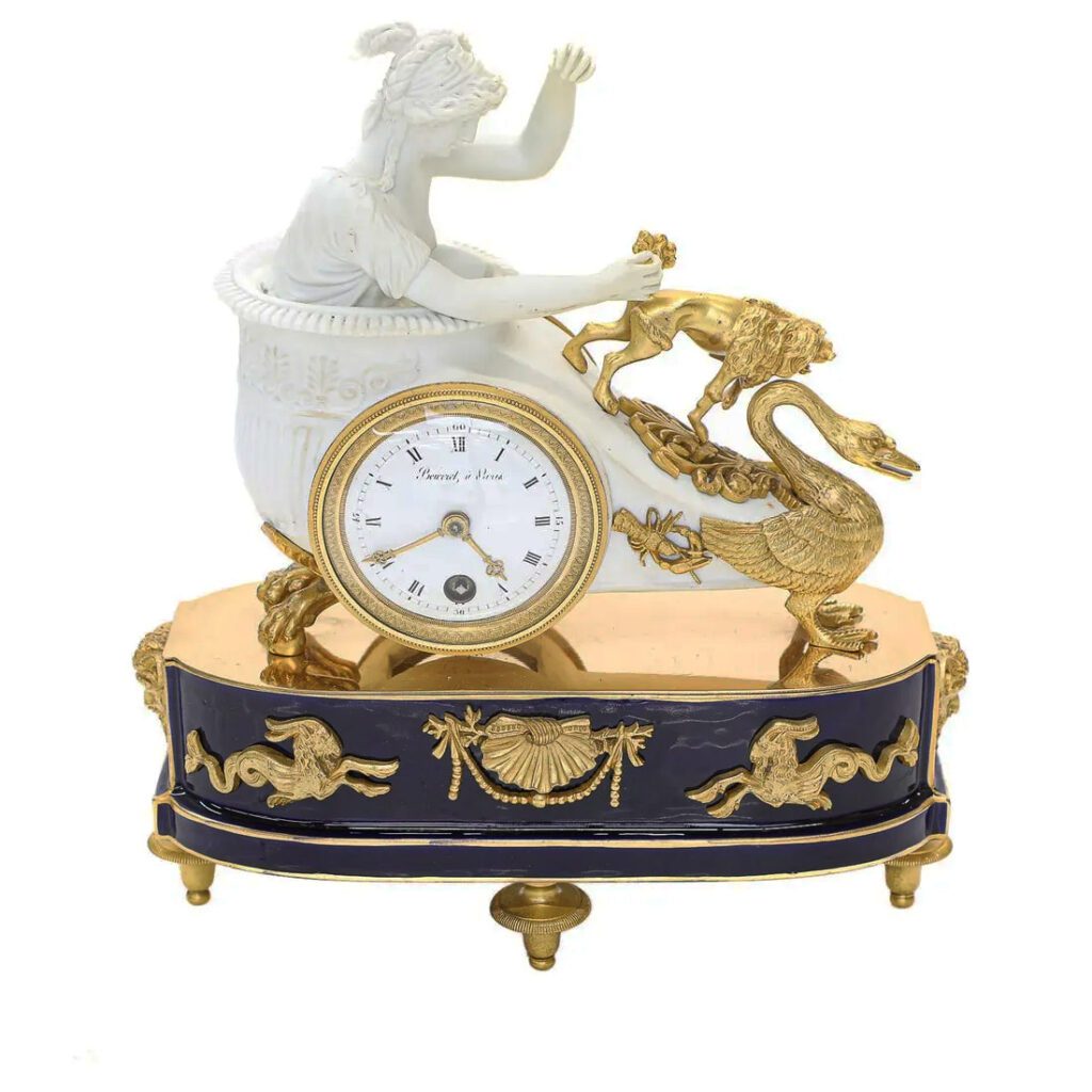 Bourret A Paris antique mantel clock